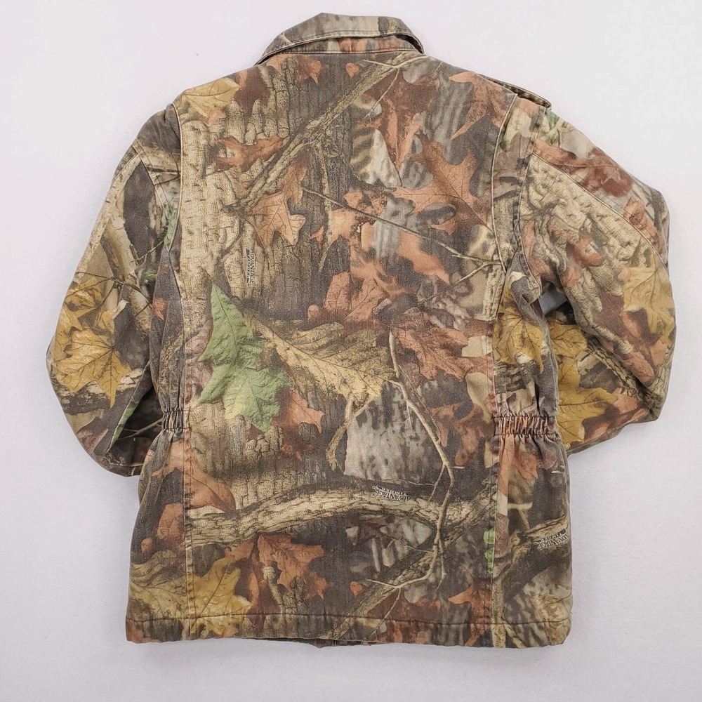 Liberty Jacket Women Large Brown Green Camo Coat Fleece Lined Bill Jordan Timber - Picture 7 of 11